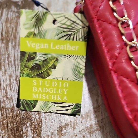 Vibrant Red Quilted Clutch with Gold Chain Strap - Picture 12 of 12